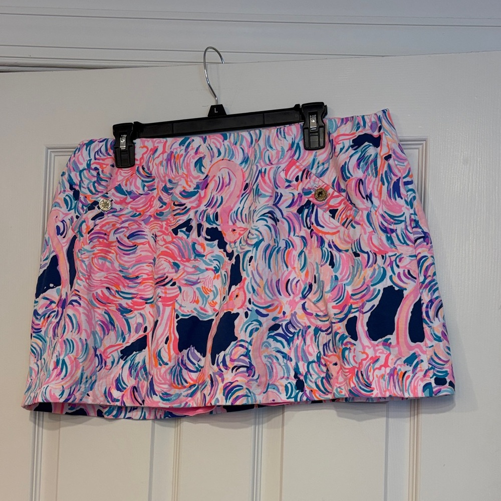 Lilly Pulitzer Pink and Navy Printed Mini Skort